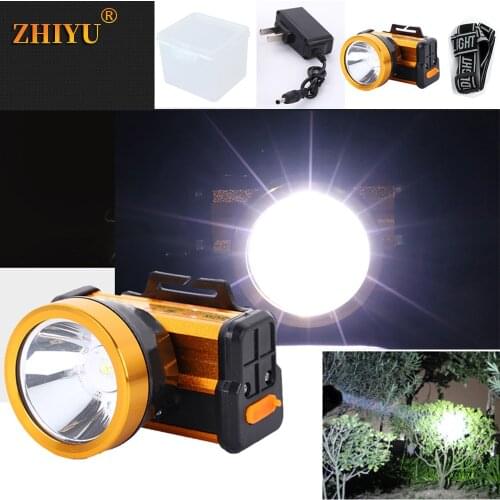 Rechargeable LED Strong Light Outdoor Headlamp Built-in Lithium Battery Stepless Dimming Waterproof Camping Lantern Fishing