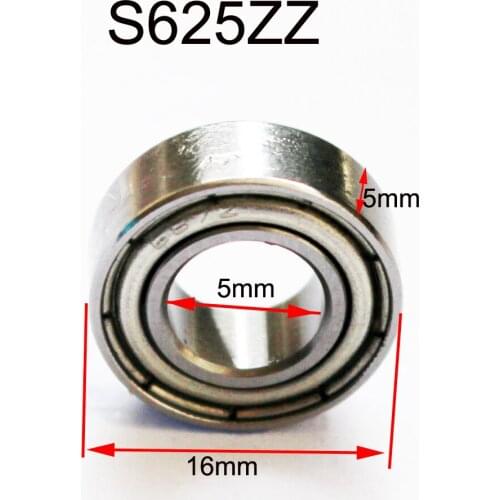 Stainless steel 440 625 625ZZ 5X16X5 mm deep groove ball bearing for 5mm shaft