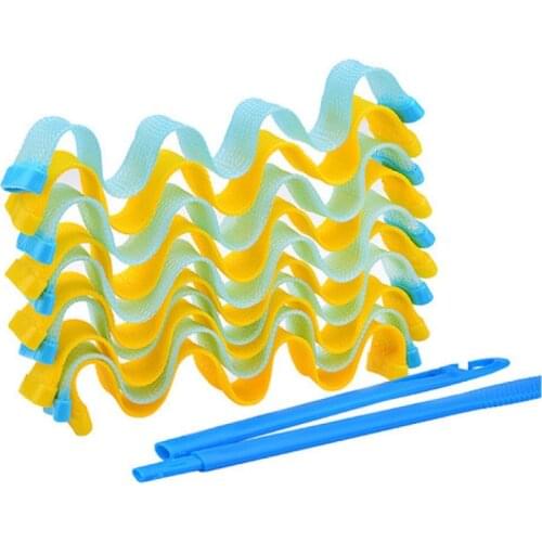 12PCS Iron plastic curling god bangs curling Egg curler curling iron lazy person curling iron snail curls random colors