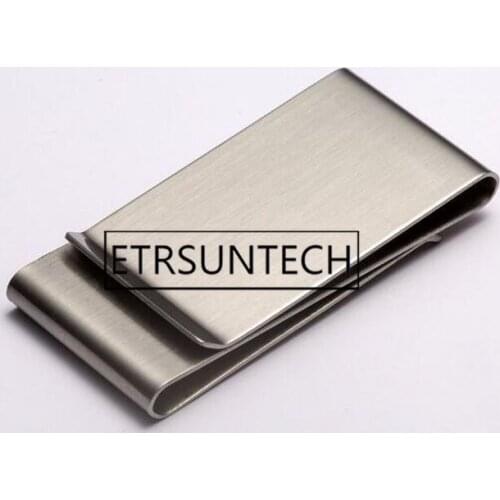 100pcs Stainless Steel Slim Double-sided Money Clip Purse Wallet Credit Card ID Holder Business Party Guest Souvenirs Gifts