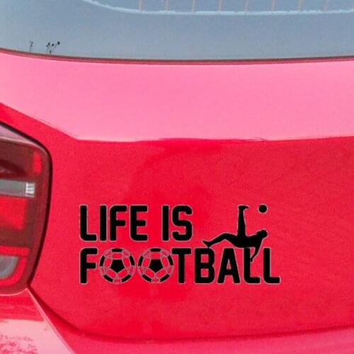 20*7.9cm Life Is Football Calcio Sport Cameretta Per Citazione Vinile Art Adesivo Cool Graphic Car Stickers