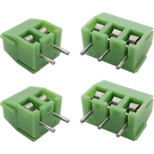 50/20/10Pcs KF396 2P 3P Screw Terminal Block Connector KF396 2Pin 3Pin Pitch 3.96mm Spliceable Plug-in Screw PCB Terminal Block