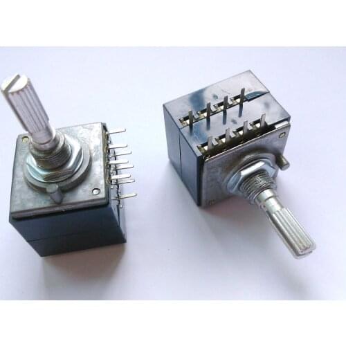1pcs x 250KAX2 LOG Type Volume Potentiometer switch 8PIN with Loudness