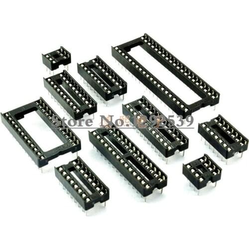 10PCS IC Sockets DIP6 DIP8 DIP14 DIP16 DIP18 DIP20 DIP28 DIP32 pins Connector DIP Socket 6 8 14 16 18 20 24 28 32 pin
