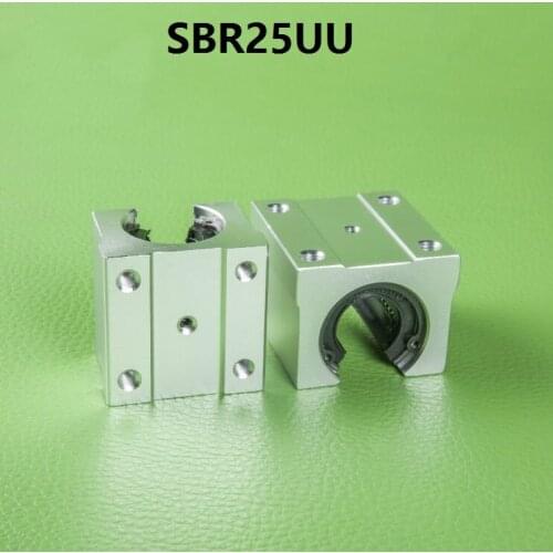 10pcs/lot SBR25UU Open Type Linear Ball Bearing Sliding Block for SBR25 25mm linear guide rail CNC router part SME25UU
