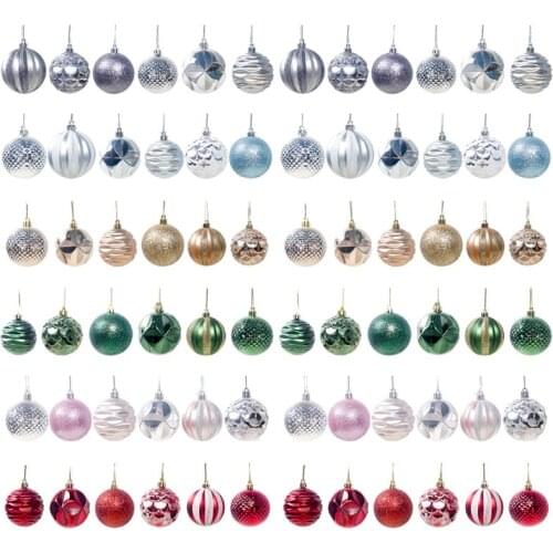 12pcs 6cm Christmas Balls Party Baubles Xmas Tree Decoration Hanging Ornament Xmas Home Party Decor New Year Gift
