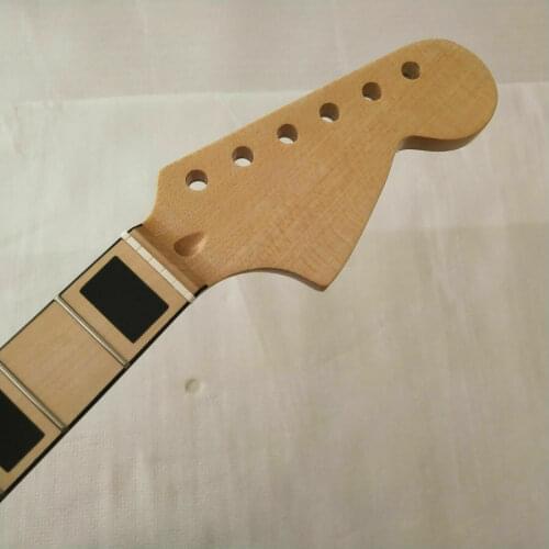 22 Frets Guitar Neck 25.5inch Gloss Maple Fretboard Block Inlay Maple Big Head