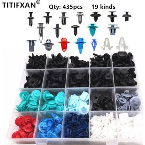 435PCS Auto Door Trim Panel Bumper Fender Cover Seal Plastic Fasteners Clips Kit for Toyota Cars Renovation Repair Parts Box Set