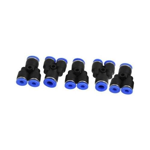 5 Pcs 6mm to 4mm Air Pneumatic Y Shaped Push in Quick Fitting