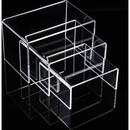 Acrylic Riser Storage Rack Detachable Cartoon Character Ladder Frame Holder Toy Car Model Purse Perfume Display Stand