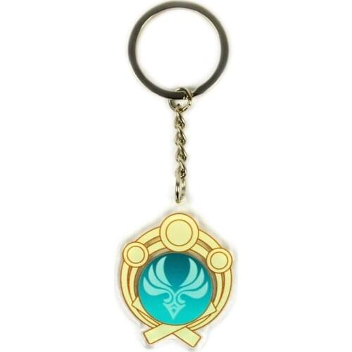 Anime Genshin Impact Keychain Element Vision Gods Eye Mondstadt Liyue Inazuma Accessories Bag Pendant Key Chain Fans Gifts HOT