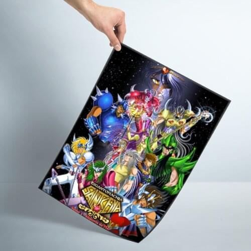 De Saint Seiya Poster Custom Satin Poster Print cloth fabric wall poster print Silk Fabric Print No Frame Bedroom Decoration