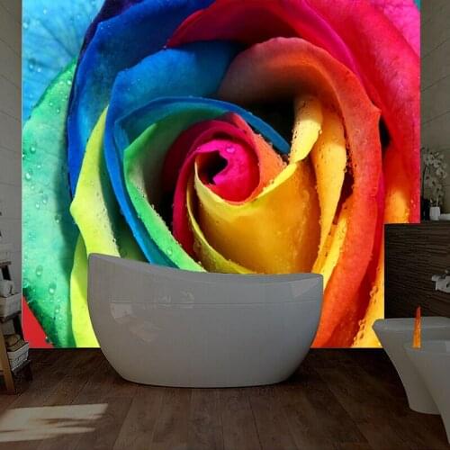 Large Romantic Vintage 3D Rose Floral Wallpaper for 3 d Wall Livingroom Natural Wallpaper Mural Rolls Wall Papers Home Decor Art