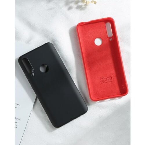 Skin-friendly Case For Huawei Y9 Prime 2019 Liquid Silicone Cases For Huawei P Smart Z STK-LX1 Slim Soft TPU Microfiber Cover