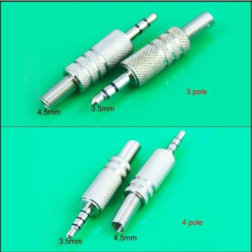 Cltgxdd 3.5mm Headset Plug 3.5 mm 3Pole / 4Pole Audio Plugs Jack Charging DIY Repair Parts Charging Adapter Connector