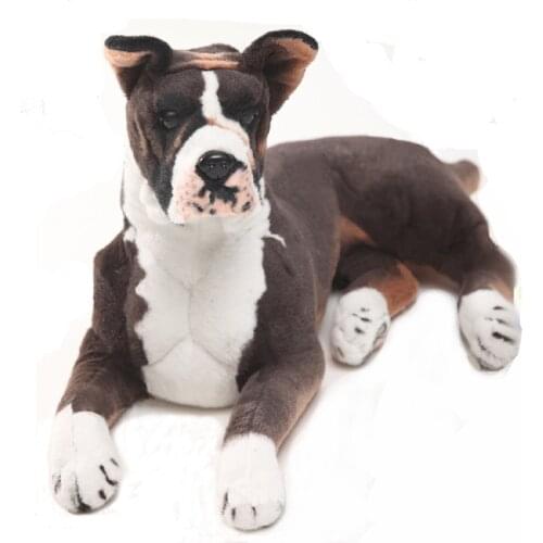 Fancytrader Pop Anime German Boxer Plush Toy Big Stuffed Emulational Animals Dogs Doll Home Decoration Props 80cm 31inch