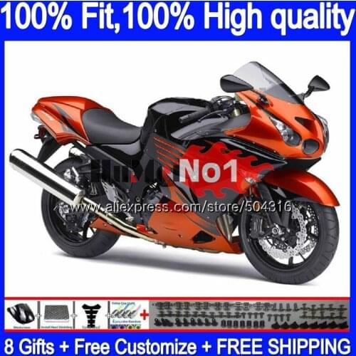 Injection For KAWASAKI ZX-14R ZX14R 12 13 14 15 16 17 87MC.88 ZZR1400 ZX 14R 2012 2013 2014 2015 2016 2017 Orange black Fairing