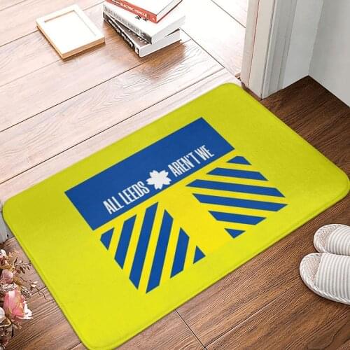Leeds United Green Color Doormat Carpet Mat Rug Polyester Anti-slip Floor Decor Bath Bathroom Kitchen Bedroom 40x60