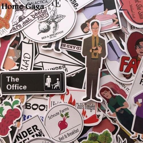 Homegaga 46pcs The office Dwight Schrute diy 90s Art print notebook phone laptop bicycle scrapbooking album decals sticker D1763