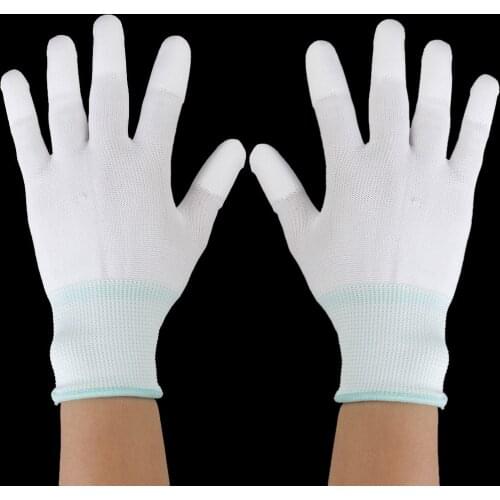 Nylon Sewing Quilting Gloves for Machine Quilters M White