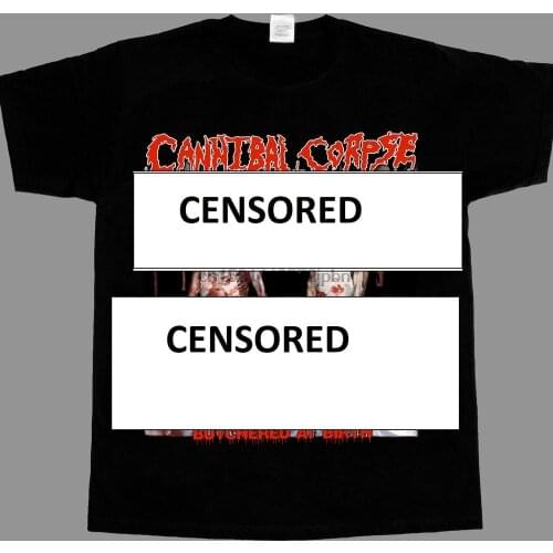 Cannibal corpse new short long sleeve black t shirt