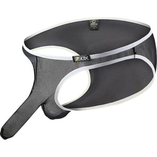 New Sexy Men Underwear Breathable Briefs Elephant Nose Trunk Mesh Bikini Briefs Underpants Male Panties Gay Underwear