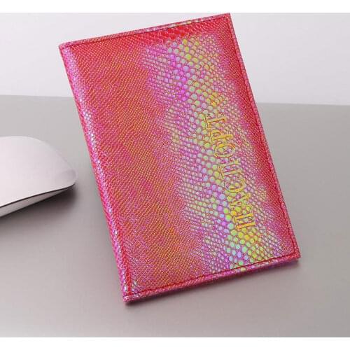 Fashion Travel Accessories Shiny Passport Covers Simple Creative PU Leather ID Bank Card Bag Men Women Passport Business Holder