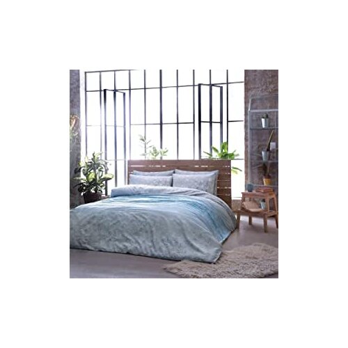 Tac Cotton Satin Single Duvet Cover Set-Ophelia Gray-Duvet Cover: 160x220 Bed sheet:100x200(with rubber) Pillow Case:50x70