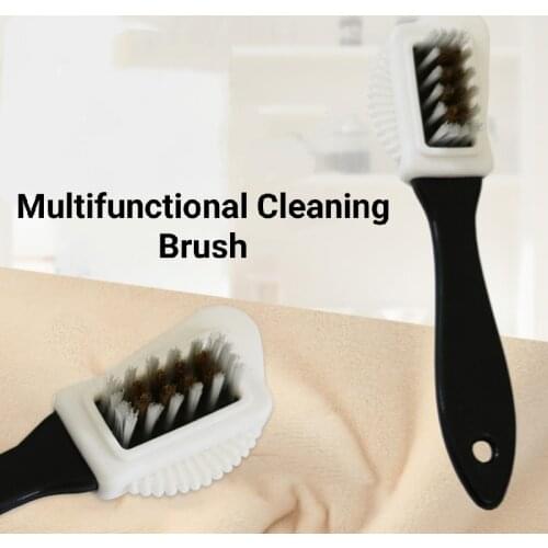 1Pc 3Side Shoe Brush Black Cleaning Brush For Suede Nubuck Boot Shoes Shape Shoe Cleaner Wholesale Boot Leather Shoes Cleaner