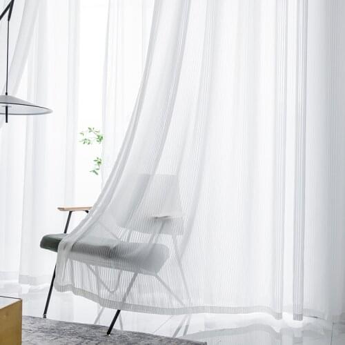White White Tulle Curtains Wedding Home Decoration Modern Voile Sheer Curtains Window Treatment For The Living Room Bedroom