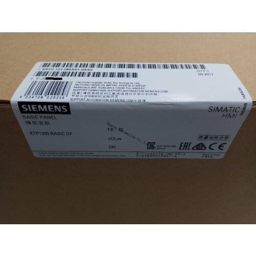 SIMATIC HMI 6AV2123-2MA03-0AX0, KTP1200 Basic DP Panel, Key/touch operation, 12" TFT display, 65536 colors, PROFIBUS interface