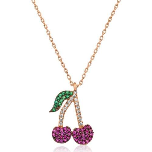 Tevuli 925 Sterling Silver Cherry Lady Necklace