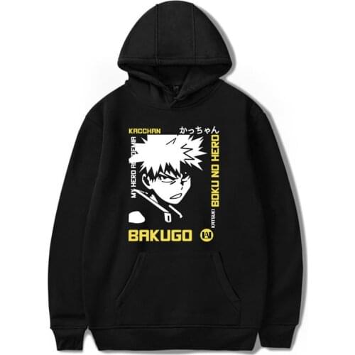 Hot Sale My Hero Academia Hoodies Autumn Casual Printing Pullover Sweats Fashion Anime Hip Hop Sweatshirt Clot Cartoon Unisex