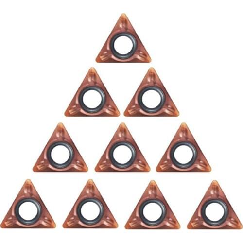 Carbide Turning Inserts TMPT080204N,Tain Coated CNC Lathe Inserts For Lathe Turning Tool Holder Replacement Insert,10 PC