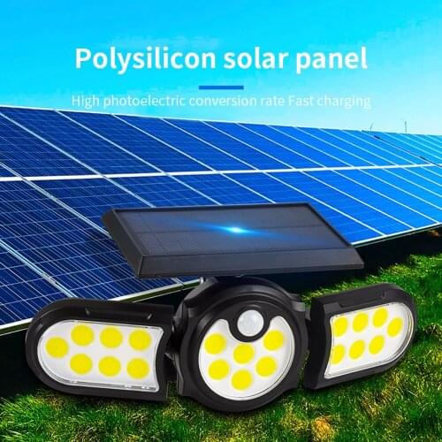 Outdoor with Motion Sensor Waterproof Solar Powered In-Ground Spotlight 360Rotatable Outdoor Wall Light Garden Garage Yard