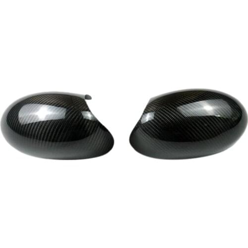 1 Pair Rearview Mirror Cover Carbon Fiber Side Rear View Mirror Cover Caps for MINI Cooper R50 R52 R53