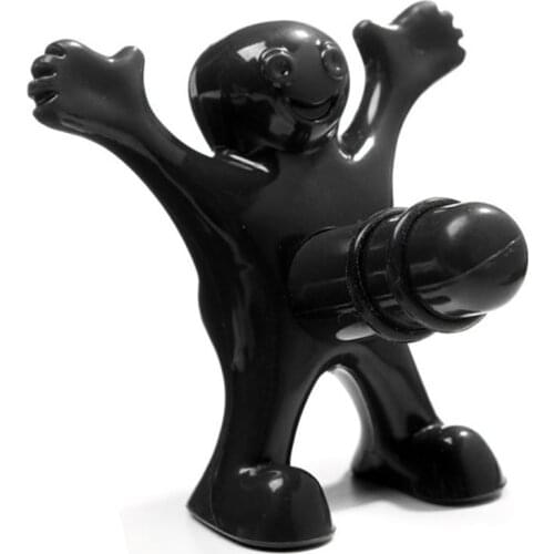 100pcs Funny black Man Shaped Wine Stopper Villain Type Wine Anti-Dumping Prevent Deteriorate Cork Bar Tool Open Fun Party Gift