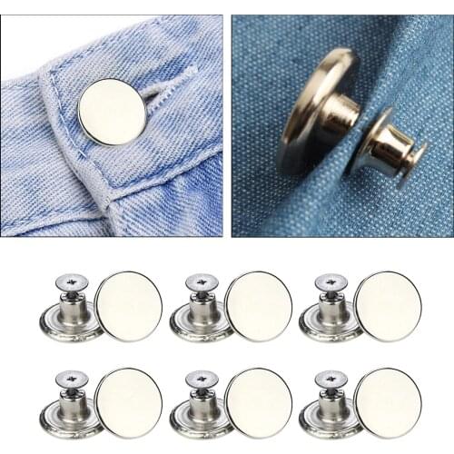 12 Pcs Jeans Buttons Metal Detachable Snap Button for Jeans Diy Sewing Clothes Accessories
