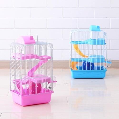3-storey Pet Hamster Cage Luxury House Portable Mice Home Habitat Decoration