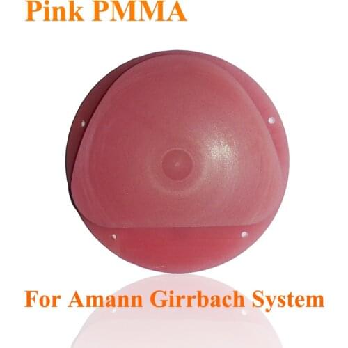 3 Pieces Free Shipping Pink Acrylic PMMA Disc For Amann Girrbach Dental Milling Lab