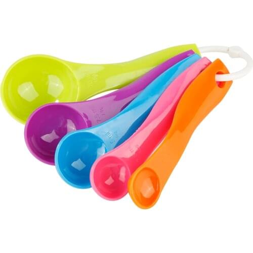 5pcs/set Colorful Accurate Measuring Spoon Scale Measuring Spoon Tablespoon Milk Powder Spoon Teaspoon Gram Scoop Household New