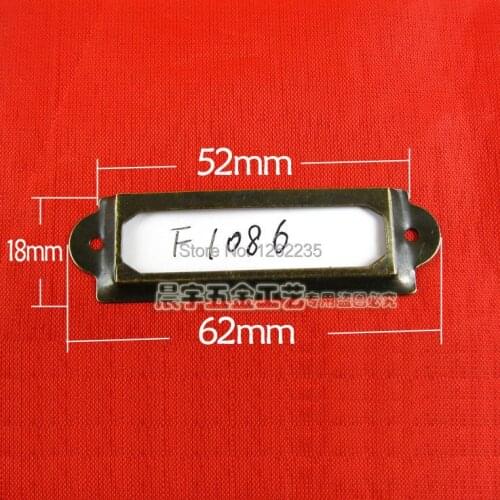 62 * 18mm Drawer label brand Signs Signs drawer vintage card inserted Shelf notes Accessories Insert paper holder Wholesale
