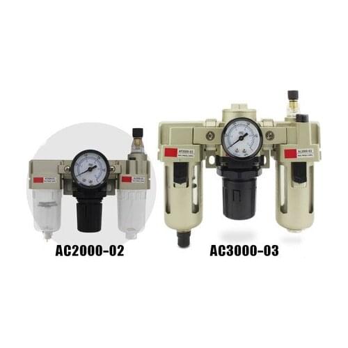 AC5000-10 AC5000-10D Type 1" 5000 L/min Auto drain Air filter regulator lubricator Type