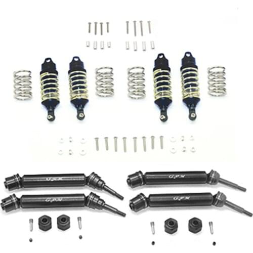 Aluminum Shock Absorber 45# Hardened CVD Universal Joint Steel Hexagon for TRAXXAS RUSTLER 4X4 VXL 67076-4 RC Car