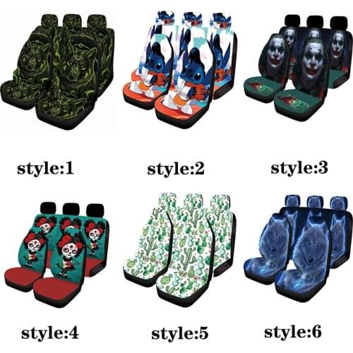 1/2/7 Pcs 3d Printing Fit SUV Truck Car Seat Cover Soft Polyester Fabric For VW Passat B8 B5 G30 E46 B7 E39 B6 Tesla Model 3