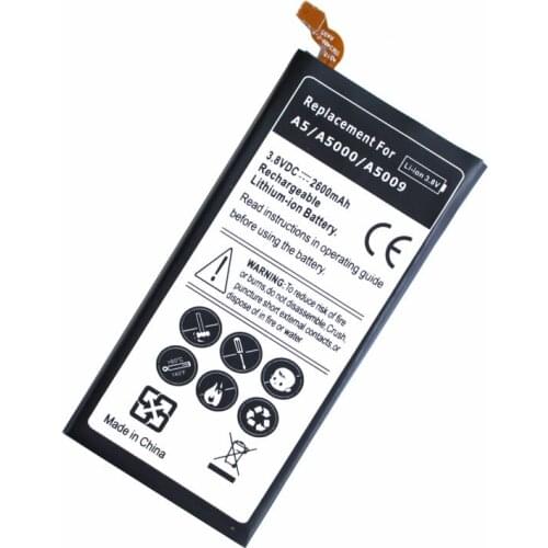 Ciszean 5pcs/lot 2600mAh EB-BA500ABE Replacement Battery For Samsung Galaxy A5 (2015) A5000 A5009 SM-A500F A500F SM-A500FU A500
