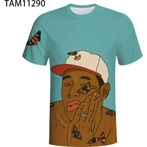 Tyler Gregory Okonma t-shirt mens hip-hop 3D Shirt Summer Fashion Top Boys' Clothing Large Street Clothing mens T-shirt