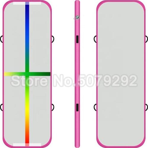 New Rainbow Line Inflatable Air Floor 3M/4M/5M Olympics Gym Mat With Pump Beautiful Airtrack Cheap Price Tumbling Air Track