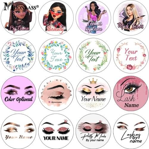 Customized Label Logo Free Design Bulk Circle Private Logo 100pcs Mink Eyelash Box Fast Shipping