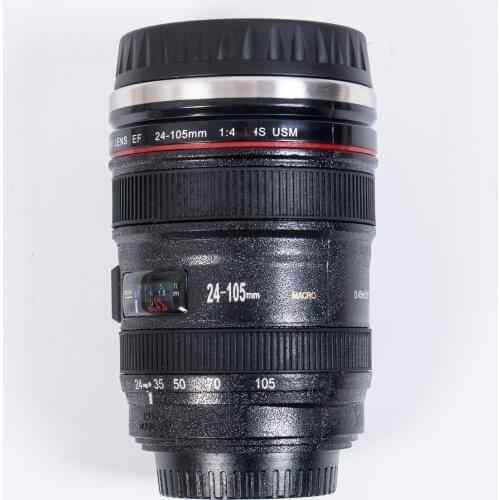 Creative Cup Stainless Steel Brushed Liner Black Lens THERMOS Camera Travel Coffee Tea Cup Mug Lens